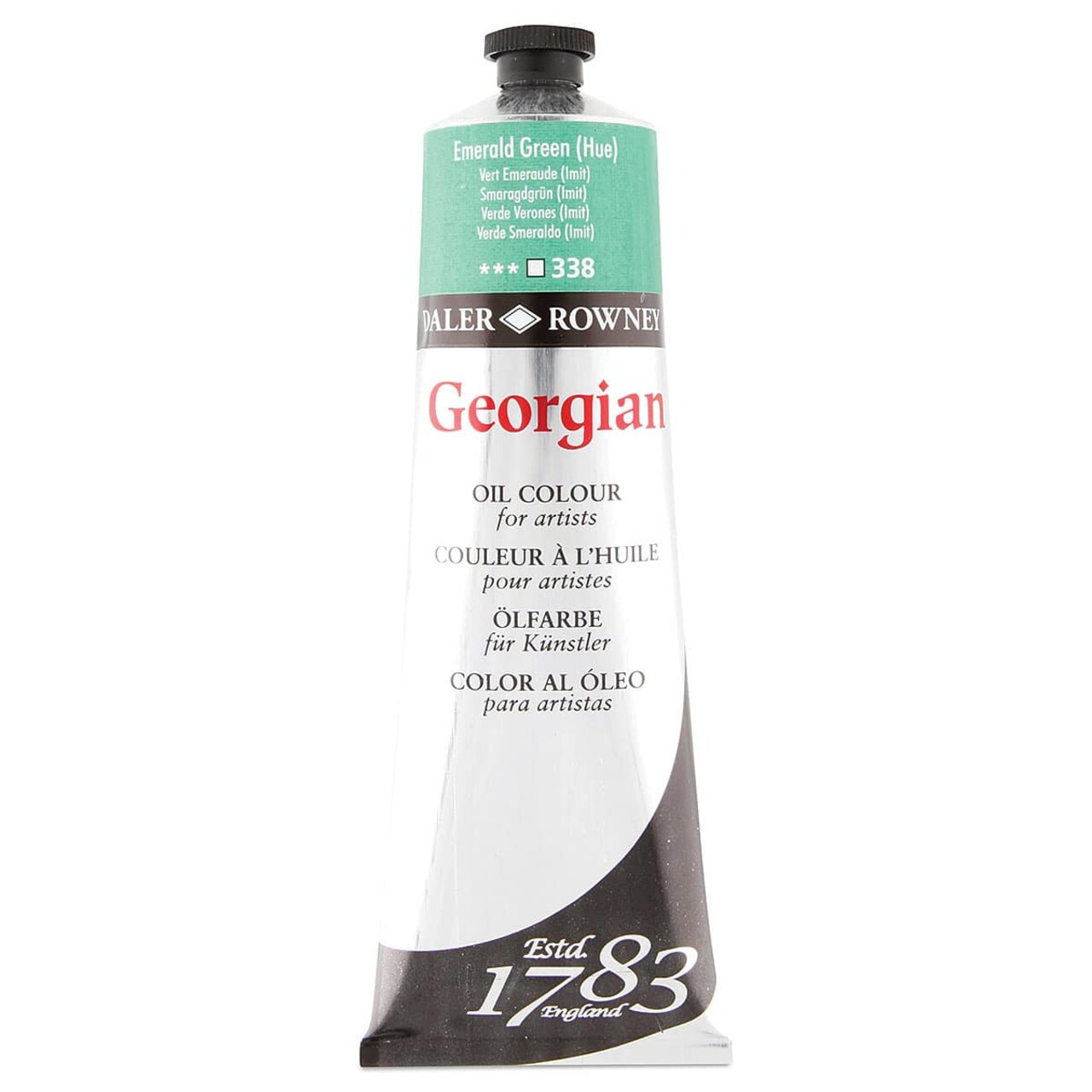 Daler-Rowney Georgian Oil Color - Emerald Green Hue, 225 ml tube